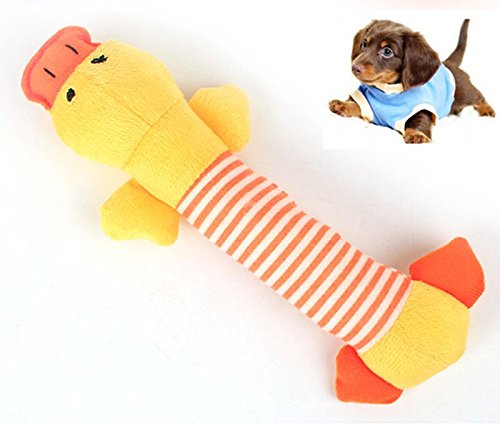 Beauty DIY Mart Juguete Mordedor con Sonidos para Perro Cachorro Mascota Peluche -Color Amarillo