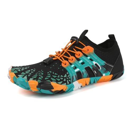 Zapatos De Agua Zapatos acuáticos descalzos for la playa, calzado for adultos, gimnasio, adiestramiento al aire libre, Unisex, transpirables de secado rápido, talla de zapatillas 28-46(Black,43)
