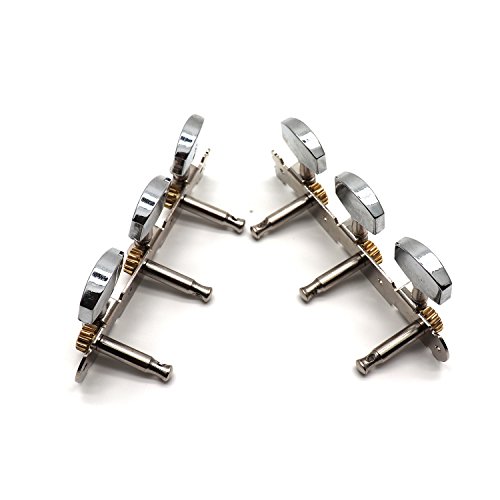 Timiy Set of 2 Guitar Tuning Keys-3 Left 3 Right Classical Guitar Tuners Tuning Pegs Keys Machine Heads, Guitar Strings Included - Thumbnail 2