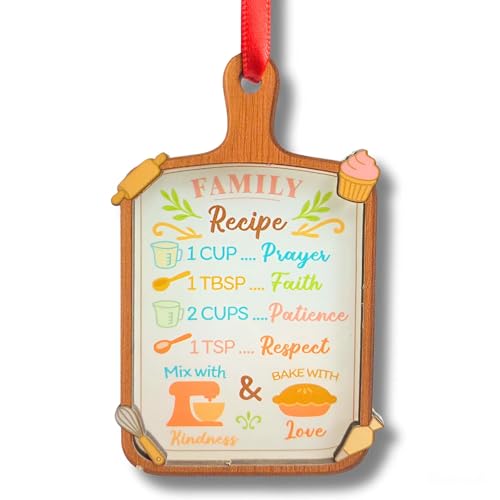 Baking Ornament, Baking Ornaments for Christmas Tree-Family Recipe Board, Unique