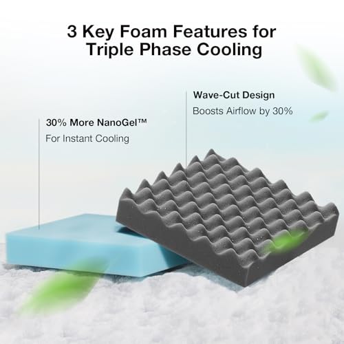 Novilla Twin XL Mattress 5 Inch, XL Twin Memory Foam Mattress in a Box with Airflow Wave-Cut & Pressure-Relieving Foam for Cool Touch & Contour Support Mattresses Twin XL Size