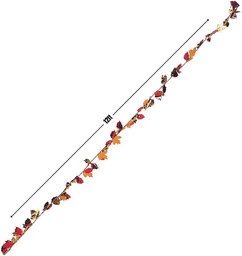 Fall Leaves Foil Garland (11 feet long) Fall Decor