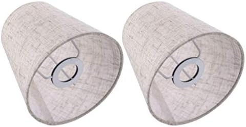 2pcs 2 Pieces Small Fabric Lamp Shade Burlap Lampshade Cover Fabric Lamp Shade for Ceiling Light Dustproof Chandelier