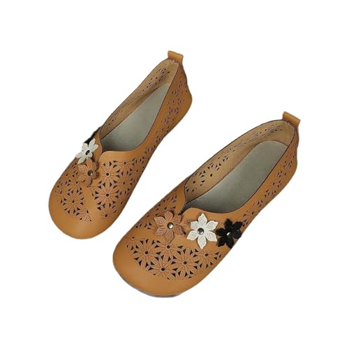Espadrilles Femme Chaussures Hallux Valgus Femme Chaussures décontractées en Cuir Creux pour Femmes Petites en Cuir pour Femmes décontractées Confortables...