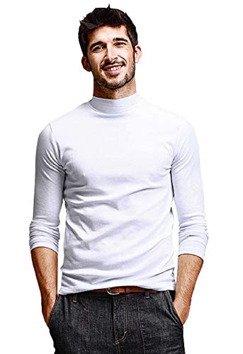 Image of DENIMHOLIC Men's Cotton Full Sleeve High Neck t Shirts for Men, Turtle Neck t Shirt for Men