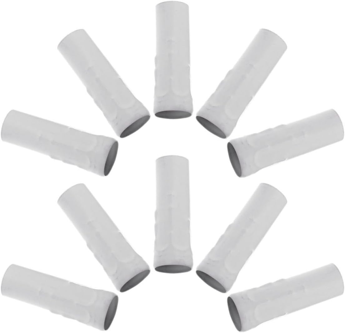 VICASKY Candle Socket Covers Chandelier for E14 Base Iron White 10pcs European Style Candle Covers Sleeves with Elegant Design to Enhance Home Aesthetic and DIY Lighting Fixtures