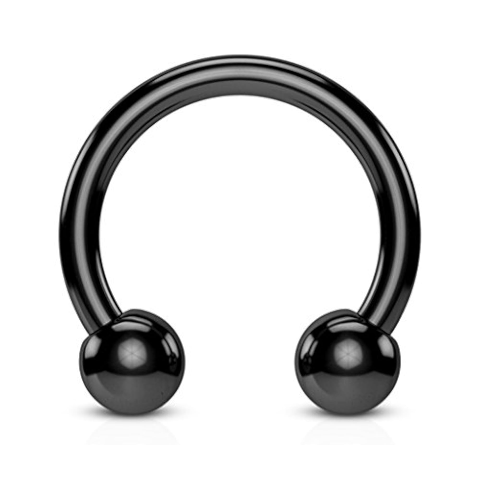 Titanium IP Over 316L Surgical Steel Circular Horseshoe Barbells