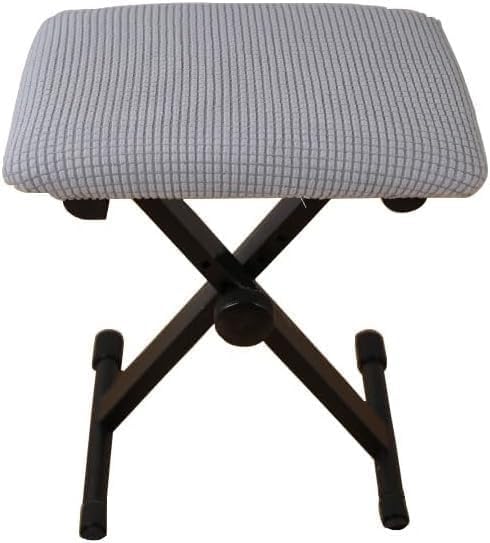 Stretch Rectangular Stool Cover For Piano Bench, Waterproof Washable Slipcover For Vanity Seat, Anti-Slip Elastic Bar Stool Protector, Soft Fabric Washable Covering(B-4#,40x30x4cm/16x12x2in)