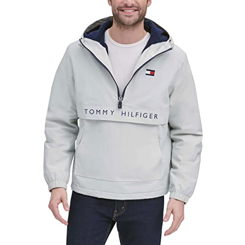 Image of Tommy Hilfiger Adaptive Men's Performance Fleece Lined Hooded Popover Jacket