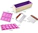 Voulosimi Silicone Soap Mold - Soap Making Cutting Mold Soap Cutter with Wavy Cutter & Straight Slicer (Soap Molds Kit)