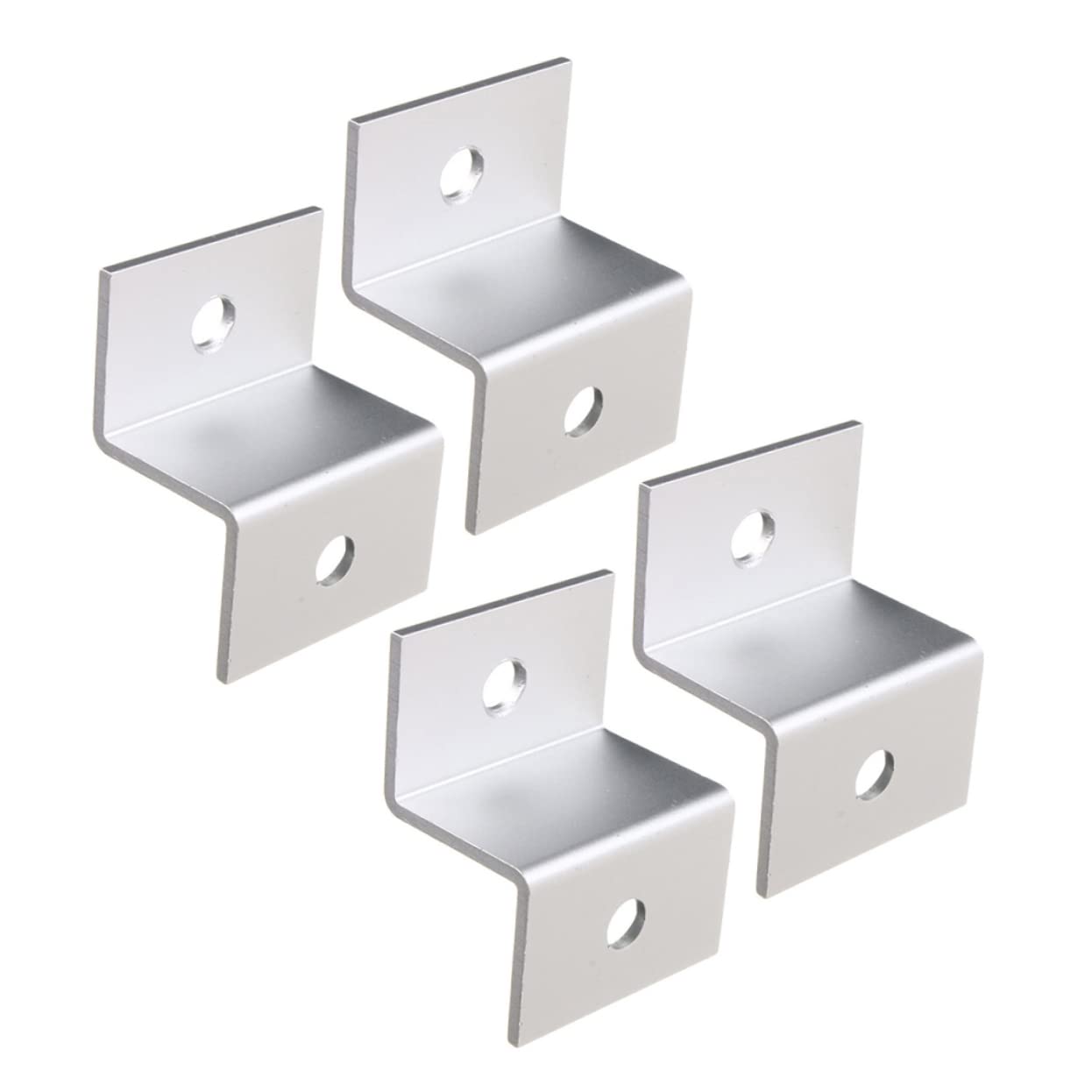 BESPORTBLE Staffa di Montaggio Pannello Solare Z in Metallo Argento con Dadi e Bulloni 8 Pezzi, Peso Leggero, Foro Differenziato per Pareti e Camper