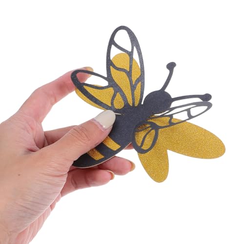 Vinilos 3D abeja doble capa, pegatinas decorativas, 12 unidades miniatura 4