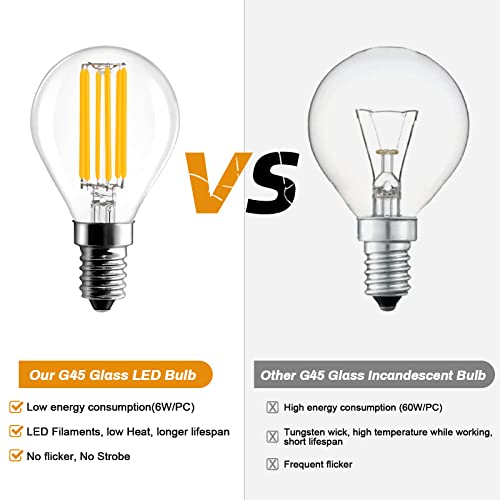 BRIMAX E14 Led Light Bulb Warm White, 4W Small Screw Light Bulb 40W Equivalent, E14 Golf Ball Bulb Dimmable - Image 4