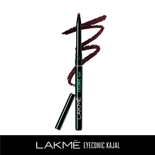 Image of Lakme Eyebrow Pencil, Black, 1.2g & Lakme Eyeconic Kajal, Classic Brown, Water Proof, Smudge Proof, Lasts Upto 22 Hrs, 0.35 g