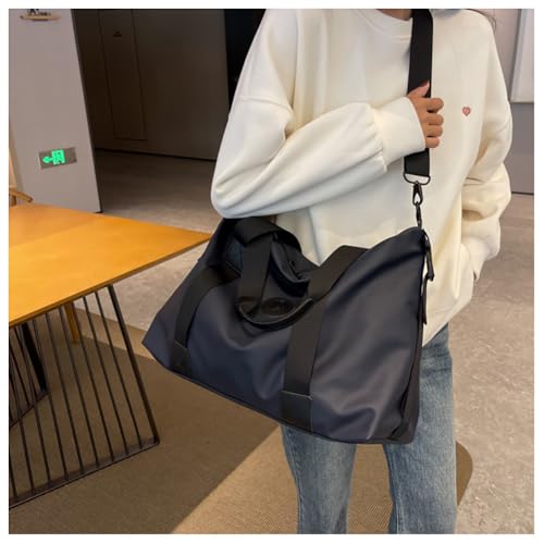 Travel Duffle Bags Large Gym Sports Crossbody Bag Foldable Overnight Weekender Carry-on Luggage Bag Personal Item Tote Bag (Blue)3