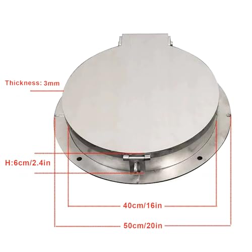 Tapas para tanques sépticos redondas de acero inoxidable con marco de desagüe 3