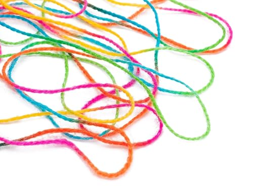 Image of Multicolor Wool Yarn Skein for Knitting Crochet & DIY Craft Projects Soft Wool Oon Hand Knitting Thread Variegated Color Yarn for Knitting (100 GMS)