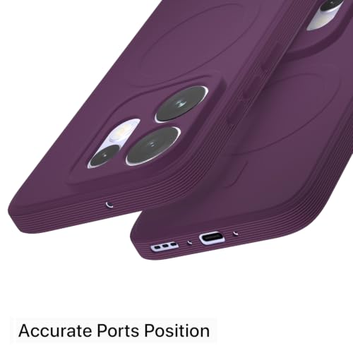 Image of Pikkme Back Cover for Oppo Reno 16 5G Soft Matte Silicone Mag-Safe Design (Mag-Safe Not Support) Camera Protection | Slim Fit Bumper Cover (Purple)
