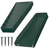2 Pack Thicken Plastic 16.3“ Downspout Splash Block, Decorative Gutter Downspout Extensions,Rain Gutter Guard for Water Drainage,One piece, not a patchwork