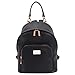David Jones - Petit Sac à Dos Femme - Sac à Main Porté Epaule Fille Cuir PU - Mini Cartable Ville Poignée Poche Fermeture Eclair Zip - Fashion Backpack Mode Jeune Tendance Chic Designer - Noir