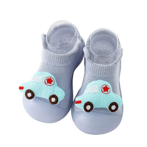 Baby Shoes Toddler Walking Infant Boys Girls Animal Cartoon Socks Shoes Toddler Fleece WarmThe Floor (Blue, 5.5 Infant)