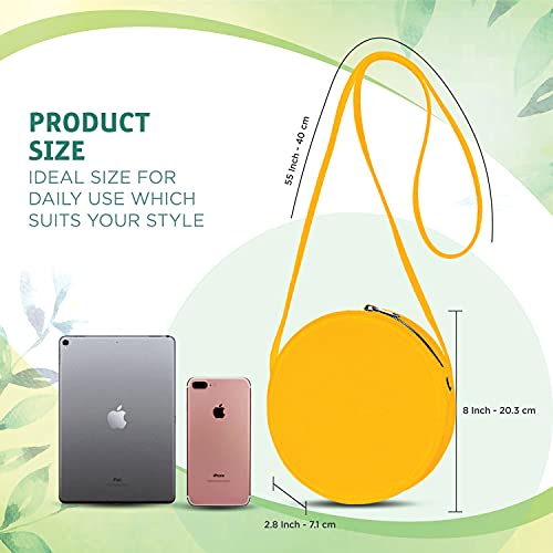 Image of Lify Women's Women's Round Crossbody Handbags Mini Shoulder Bag Round Crossbody Wallet, Fashion Circle Crossbody Purse Clutch Handbag- 1 Piece