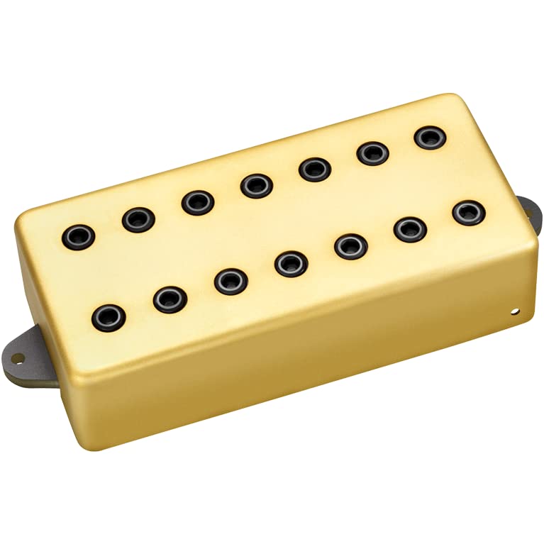 DiMarzio DP 714SG+BK Titan 7 Bridge Humbucker, 7 Saiten E-Gitarren Tonabnehmer, Satin Gold Cover