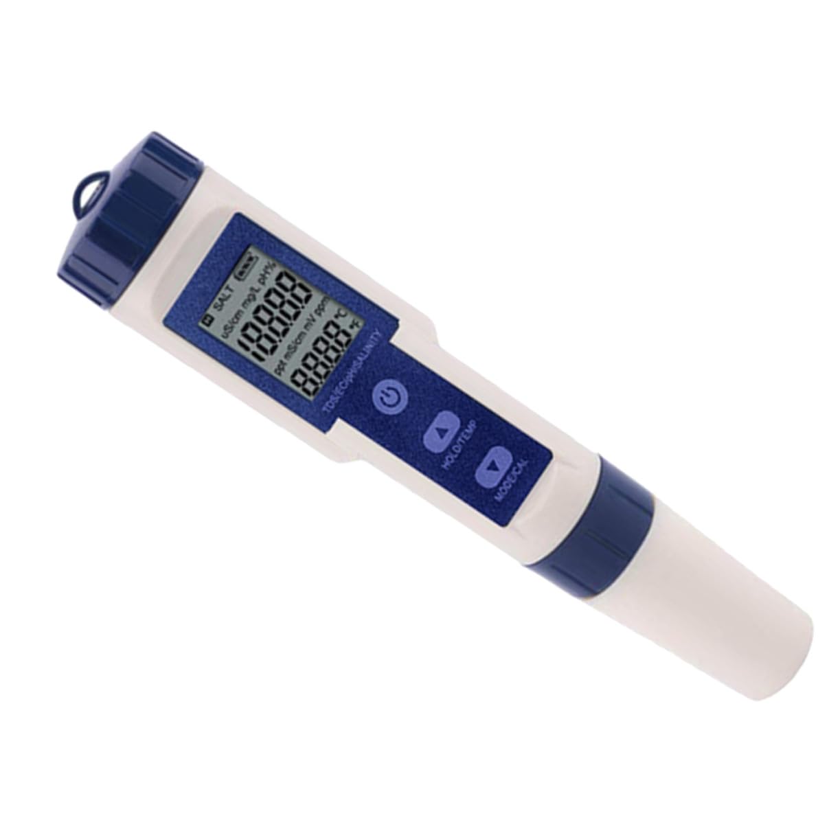 Gatuida Salinity Tester for Water Digitale 5 in 1 per Acquario | Sonda ad Alta Sensibilità, Corpo Plastico, 3 Batterie Lr44 Incluse, Monitoraggio per Piscina e Acquacoltura