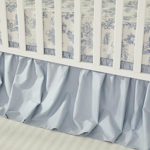 Image of Brandream Baby Crib Sheets for Girls Boys, Fitted Crib Sheet for Standard Crib and Toddler Mattress, Super Soft 100% Cotton Baby Sheet French Country Toile Floral Print, Crib /Toddler