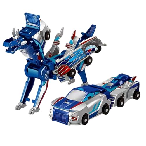 Brinquedo de carro de dinossauro transformador de colisão, 2 carros magnéticos transformam-se em brinquedos de dinossauro, DinoToys Transformadores, robô de decoração 2 em 1 DinoCar brinquedo de