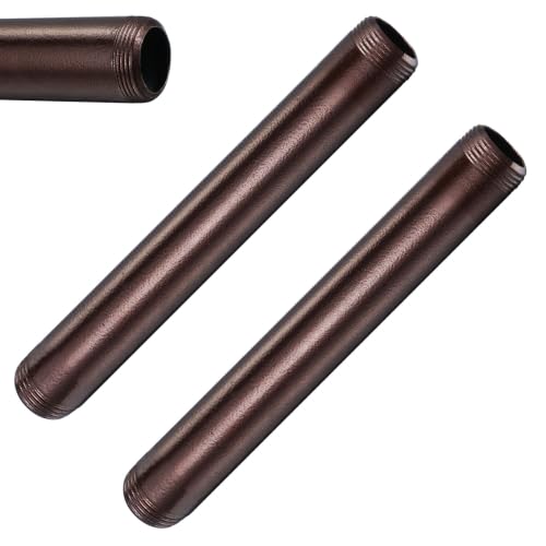 XinDoingNow Painted Black Iron Pipe,Bronze,1/2"x 4",2Pack