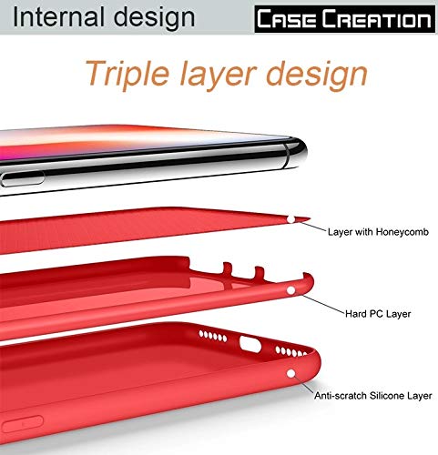 Image of Case Creation Luxurious OG Series for Redmi Note 9 Case Cover,Anti-Dirty Slim Case Frosted Matte Cute Candy TPU Raised Bezel (Splash of Color) Back Cover for Xiaomi Redmi Note9 - Glamour Red