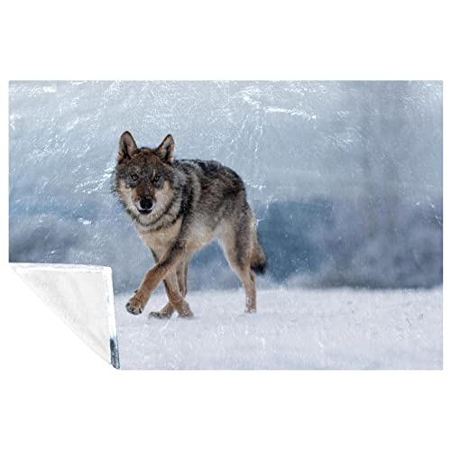 Couverture douce lit plaid canapé chaude tapis pique-nique loup - 2