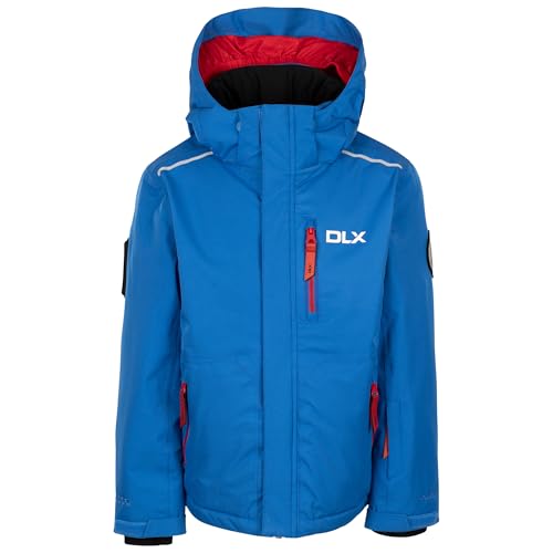 Image of DLX Boys Ski Jacket Gordy - Waterproof Down Jacket for Boys, Kids Coat with Detachable Hood & Zip Pockets, Ski Pass Pocket On Sleeve, Reflective Strips On Shoulders