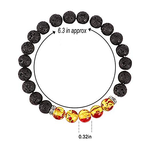 7 Chakra Bracelets Lava Stone Diffuser Bracelet Aromatherapy Essential Oil Bracelet Anxiety Calming Bracelet Meditation Beaded Stretchy Bracelets For Men Women Teens Kids Yission #TOP4