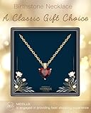 MIDDLUX Genuine Birthstone Necklace for Women, Heart Love Necklace, Birthday Gifts for Her, 16 + 2", Suitable for all women wearing, Stone, No Gemstone - Image 8