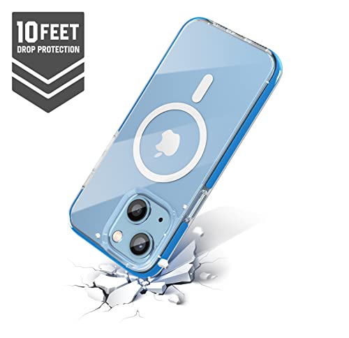 Image of Vaku Luxos Guard MagPro for iPhone 14 Cover Case, 10 Feet Drop Protection, Shockproof, Scratch Resistant, Slim, Thin Compatible with MagSafe iPhone 14 Back Cover - Dark Blue