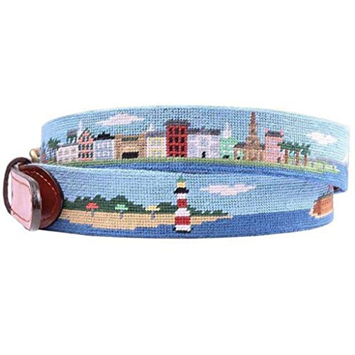 Charleston Scene Needlepoint Belt by Smathers & Branson3