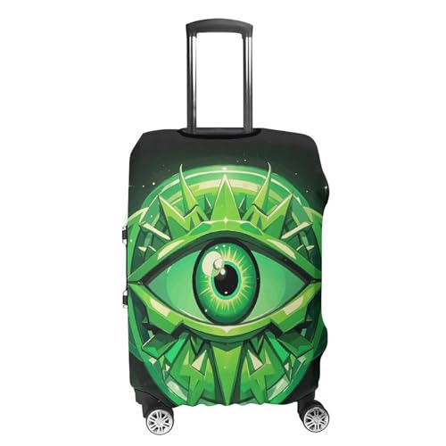 Carry on Luggage Cover Green Evil Eye Suitcase Covers for Luggages Tsa Approved Travel Luggage Sleeve Protector Elastic Suitcase Protector Anti-Scratch Washable Fits 19-30 Inch Case -M4