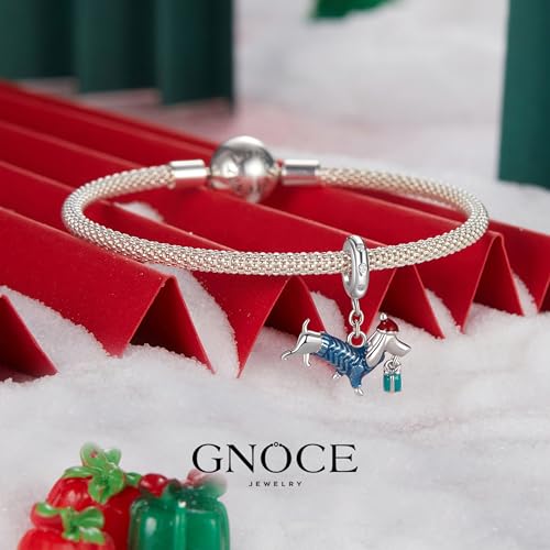 Image of GNOCE Christmas Charm Silver Plated & Sterling Silver Bracelet Gift