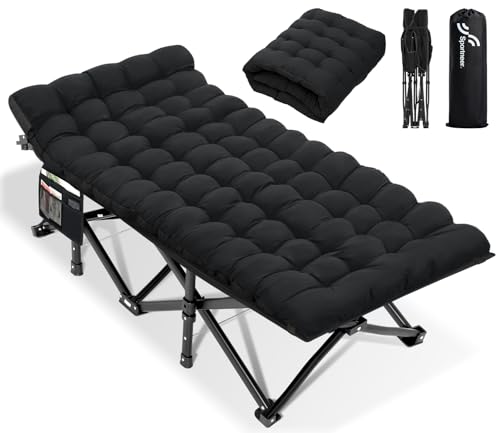 Sportneer Feldbett mit Matratze, Klappbett Breite 81cm Tragfähigkeit 204KG Gästebett Campingbett Feldbett Mit Aufbewahrungstasche für Erwachsene Outdoor Indoor Garten Camping Reisen
