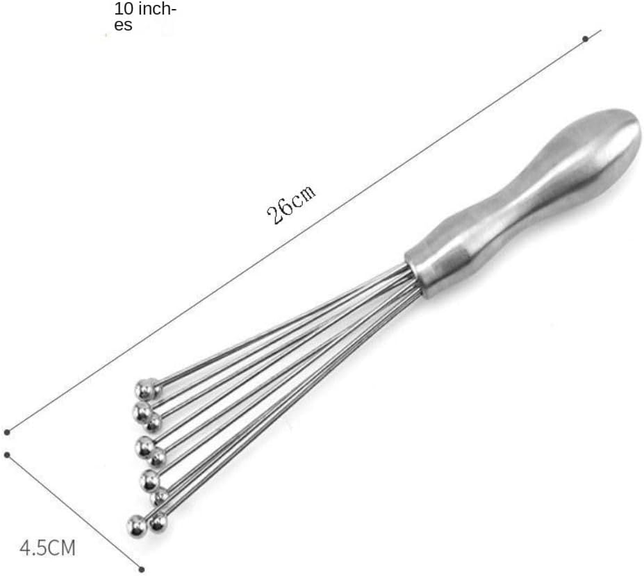 1/2pcs Stainless Steel Bead Whisk Mixer Hand Cream Mixer,Hand Cream,Kitchen Baking Tools,Manual Egg Beater,Steel Ball Whisk,Silver,10/12 Inch - Image 5
