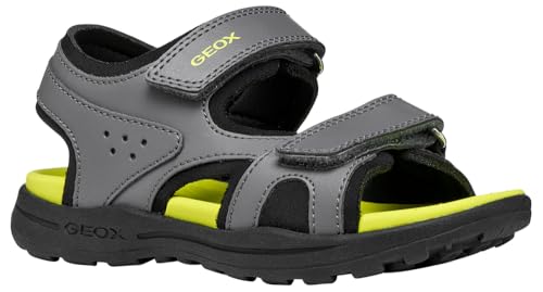 Geox J Vaniett Boy C Sandales, DK Grey Lime, 27 EU