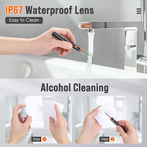 Ear Cleaner With Camera, Ear Wax Removal With 8 Pcs Ear Set, Ear Cleaning Kit With 6 Ear Spoon, Earwax Removal Tool With Light, Otoscope For Ipad, Iphone, Android Phones #TOP5