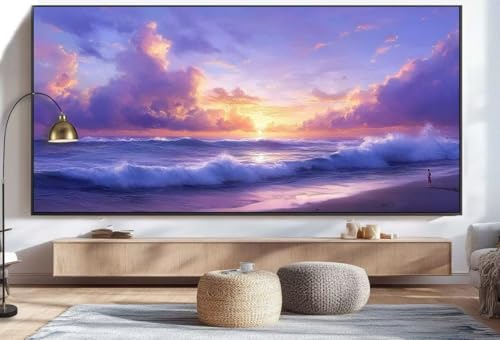 Diamond Painting Adulte Coucher de Soleil pour Décoration Salon Grand Format