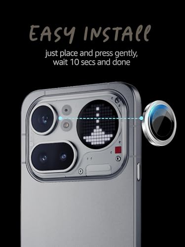 Image of Lensarmor Camera Lens Protector Compatible with Nothing Phone (4a) Pro, Silver, Full Camera Protection Glass, Scratch Resistant, HD Clear, Easy Install