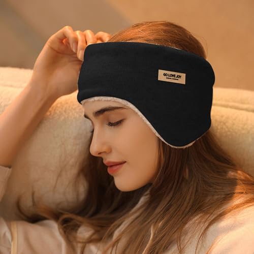 BSITSSS Ohrenwärmer Herren Damen, Winter Ohrenschützer, Schwarz Stirnband Ohrenschutz, Warmes Earmuffs, Moden Ear Warmers für Laufen, Yoga, Skifahren, Reiten, Fahrrad, Ohrabdeckung
