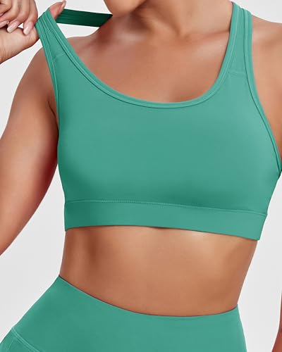 Image of Oalka Women's Racerback Sports Support Workout Running Bras | Oalka Women's Racerback Sports Support Workout Running Bras
