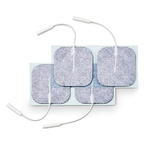 Premium TENS/EMS Unit 40 Electrode Pads 2"x2" in. Reusable Self Stick Gel Carbon Electrodes Cover