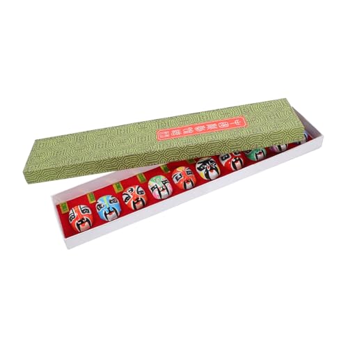 BESPORTBLE 10Pcs Peking Mask Figurines Vibrant Clay Decor for Cultural Elegance Traditional Mask Art Unique Home Office Decoration